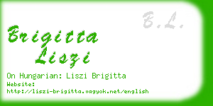 brigitta liszi business card